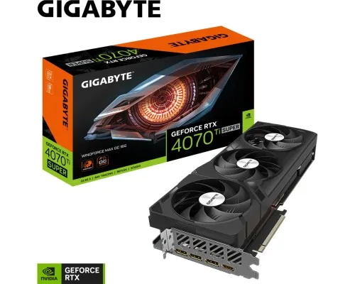 Видеокарта GIGABYTE GeForce RTX4070Ti SUPER 16Gb WINDFORCE MAX OC (GV-N407TSWF3MAX OC-16GD)