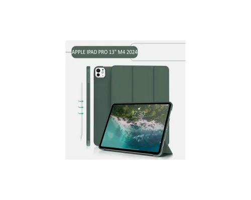 Чохол до планшета BeCover Tri Fold Soft TPU Silicone Apple iPad Pro 13" M4 2024 Dark Green (711752)