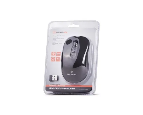 Мышка REAL-EL RM-330 Wireless Black