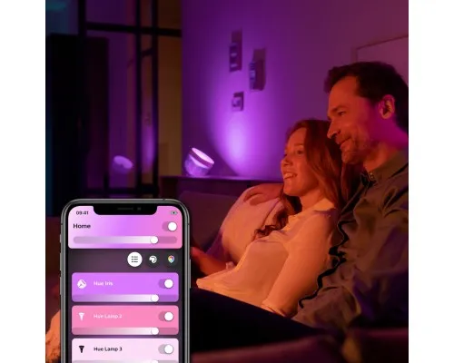 Настольная лампа Philips Hue Iris, Color, BT, DIM, чорна (929002376201)