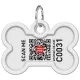 Адресник для тварин WAUDOG Smart ID з QR паспортом Дім, кістка 40х28 мм (0640-0230)