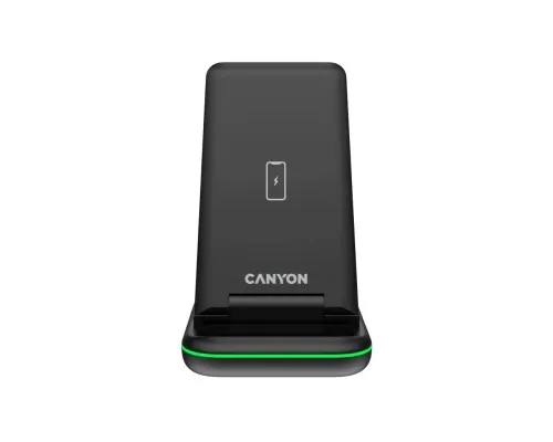 Зарядний пристрій Canyon WS- 304 Foldable 3in1 Wireless charger (CNS-WCS304B)