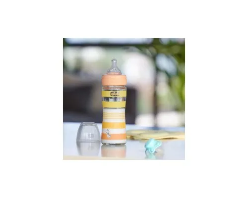 Пляшечка для годування Chicco Well-Being Colors з силіконовою соскою 0м+ 240 мл Помаранчева (28721.31)