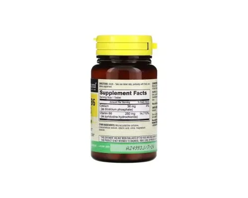 Вітамін Mason Natural Вітамін B6, 250 мг, Vitamin B6, 60 таблеток (MAV-07295)