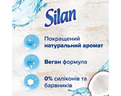 Кондиціонер для білизни Silan Naturals Аромат кокосової води і мінерали 1100 мл (9000101590302)