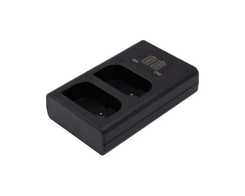Зарядний пристрій для фото PowerPlant Panasonic DL-BLK22 для двох акумуляторів (CH980376)