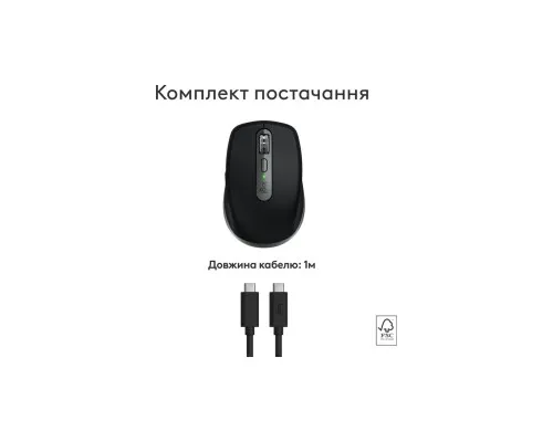 Мишка Logitech MX Anywhere 3S для MAC Wireless Space Grey (910-006947)