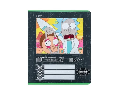 Тетрадь Kite Rick and Morty 18 листов, клетка (RM24-236)