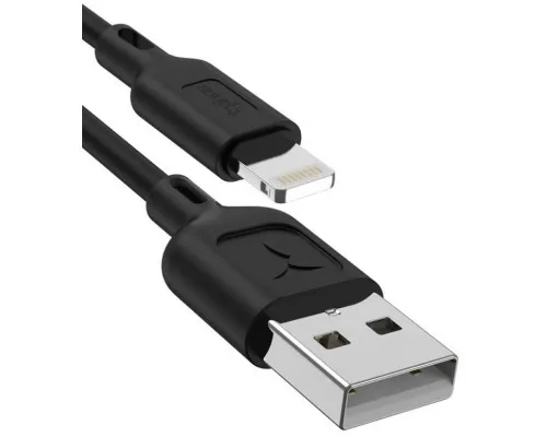 Дата кабель USB 2.0 AM to Lightning 1.0m Fast T-L829 Black T-Phox (T-L829 Black)