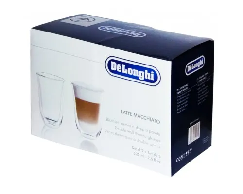 Набор стаканов DeLonghi Latte Macchiato 2 шт 220 мл (00000010992)