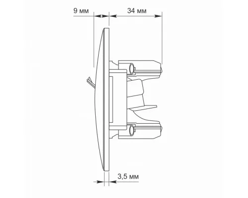 Телефонна розетка Videx BINERA CAT3 (VF-BNSK1TF3-W)