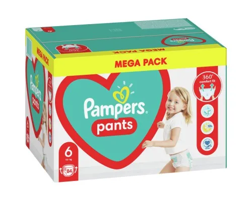 Підгузки Pampers трусики Pants Giant Розмір 6 (15+ кг) 84 шт. (8006540069530)