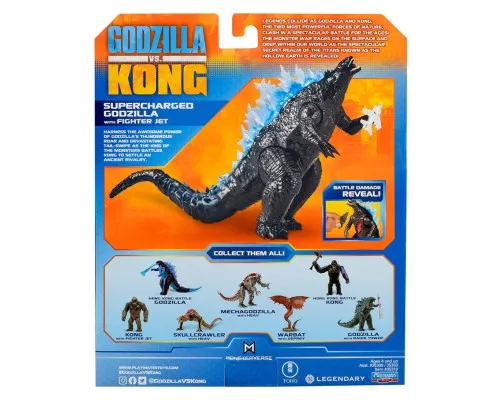 Фигурка Godzilla vs. Kong Годзилла с суперэнергией и с истребителем (35310)