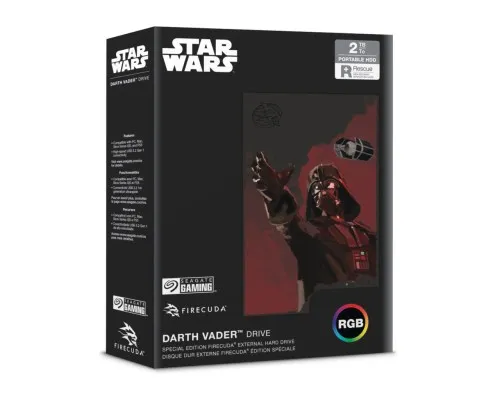 Зовнішній жорсткий диск 2.5" 2TB Darth Vader FireCuda Gaming Drive Seagate (STKL2000411)