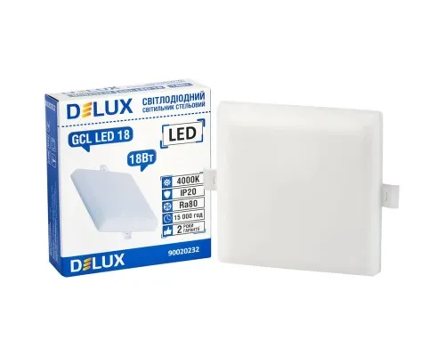 Світильник Delux LED 18_4000К 18Вт 230В SQUARE (90020232)