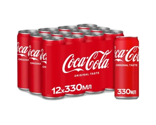 Напій Coca-Cola сильногазований 330 мл (000996)