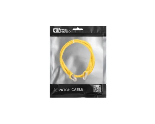 Патч-корд 1м S/FTP Cat 6 CU PVC 26AWG 7/0.16 yellow 2E (2E-PC6SFTPCOP-100YLW)