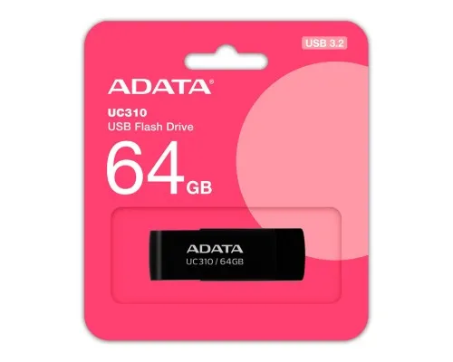 USB флеш накопитель ADATA 64GB UC310 Black USB 3.0 (UC310-64G-RBK)
