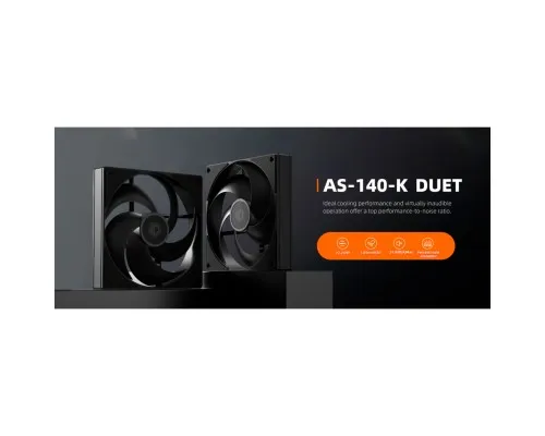 Кулер до корпусу ID-Cooling Вентилятор ID-Cooling AS-140-K Duet Black (AS-140-K DUET)