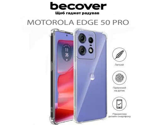 Чохол до мобільного телефона BeCover Anti-Shock Motorola Edge 50 Pro Clear (711781)