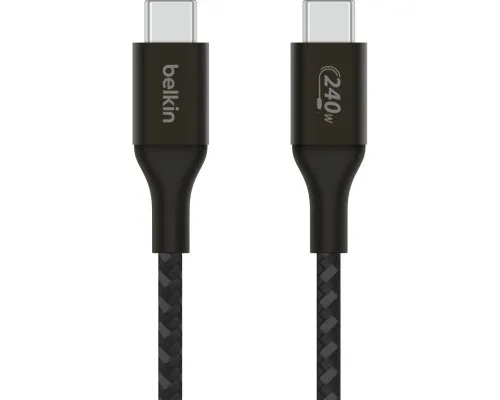 Дата кабель USB-C to USB-C 1.0m 240W Black Belkin (CAB015BT1MBK)