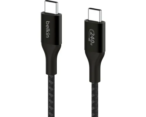 Дата кабель USB-C to USB-C 1.0m 240W Black Belkin (CAB015BT1MBK)