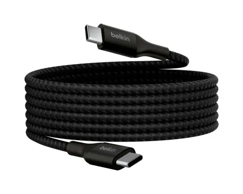 Дата кабель USB-C to USB-C 1.0m 240W Black Belkin (CAB015BT1MBK)