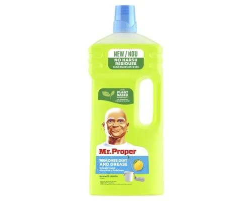 Средство для мытья пола Mr. Proper Чистота и блеск Лимон 1.5 л (5410076957484)