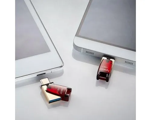 USB флеш накопичувач Apacer 64GB AH180 Red Type-C Dual USB 3.1 (AP64GAH180R-1)