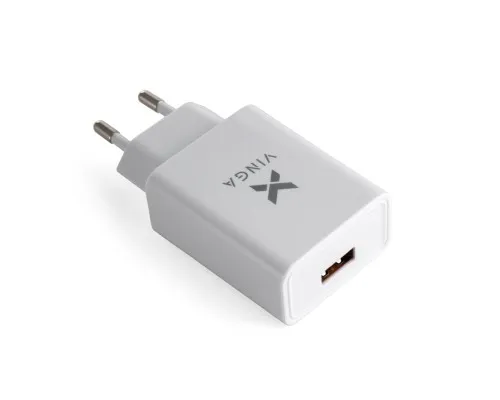 Зарядное устройство Vinga QC3.0 Quick Wall Charger 1xUSB 18W Max (VWCQAW)