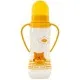 Бутылочка для кормления Baby Team с ручками и силиконовой соской, 250мл 0+ желт (1411_желтый)