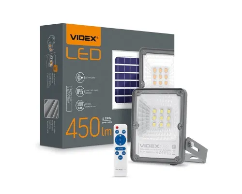 Прожектор Videx LED прожектор автономный 10W 5000K Сенсорный (VL-FSO-205-S)