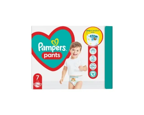 Підгузки Pampers трусики Pants Giant Розмір 7 (17+ кг) 74 шт. (8006540069622)
