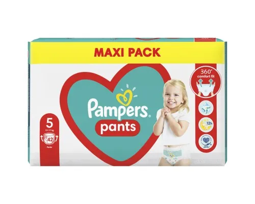 Підгузки Pampers трусики Pants Розмір 5 (12-17 кг) 42 шт. (8006540068960)