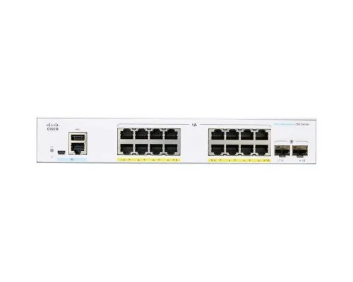 Комутатор мережевий Cisco CBS250-16P-2G-EU