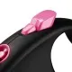 Поводок для собак Flexi Black Design L лента 5 м (розовый) (4000498034118)