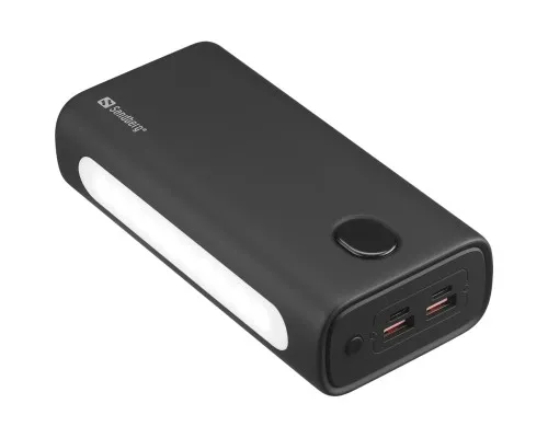 Батарея універсальна Sandberg 30000mAh, PD/20W, QC/3.0, USB-C*2, USB-A*2, LED flashlight 2W (420-68)