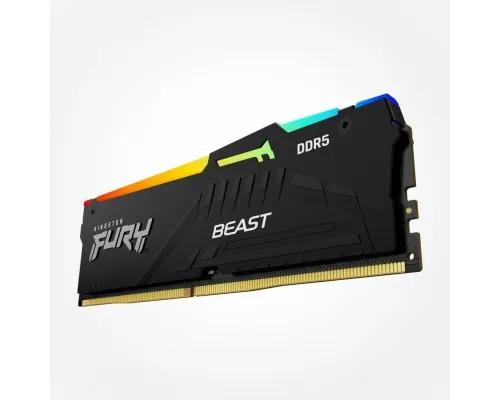 Модуль памяті для компютера DDR5 64GB (2x32GB) 5200 MHz Beast RGB EXPO Kingston Fury (ex.HyperX) (KF552C36BBEAK2-64)