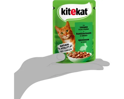 Влажный корм для кошек Kitekat с кроликом в соусе 85 г (5900951307324)