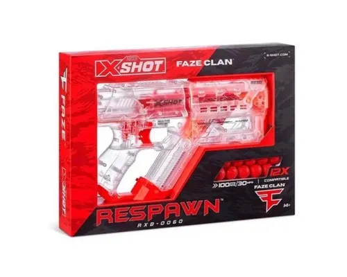 Іграшкова зброя Zuru X-Shot Швидкострільний бластер Chaos FAZE Respawn (12 кульок) (36499)