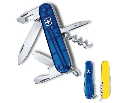 Ніж Victorinox Spartan Ukraine 91 мм Синьо-прозорий/Жовтий (1.3603.T2.8)