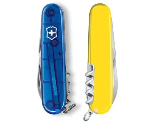 Ніж Victorinox Spartan Ukraine 91 мм Синьо-прозорий/Жовтий (1.3603.T2.8)