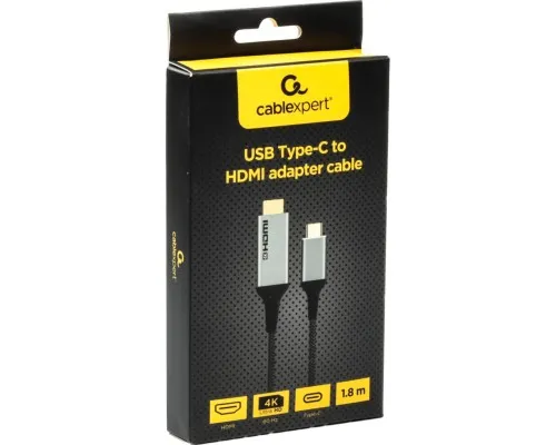 Кабель мультимедійний USB-C to HDMI 1.8m 4K 60Hz Cablexpert (A-CM-HDMIM4K-1.8M)