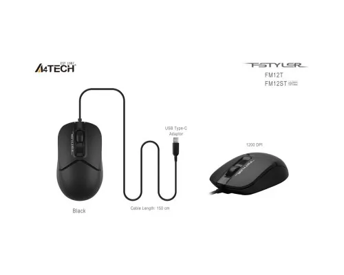 Мишка A4Tech FM12ST USB Black (4711421990271)
