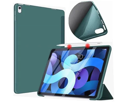 Чехол для планшета BeCover Tri Fold Soft TPU Silicone Apple iPad Air (4/5) 2020/2022 10.9" Dark Green (711130)