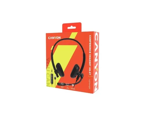 Наушники Canyon HS-07 PC Mic 3.5/USB 2.8 м Black (CNS-HS07B)