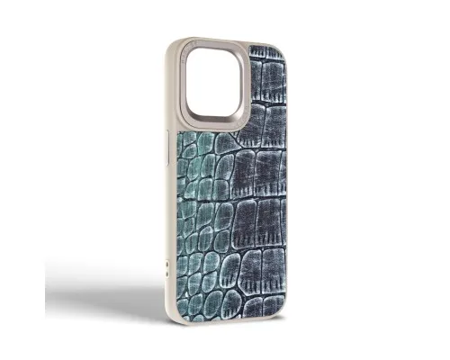 Чехол для мобильного телефона Harder Glamorous Croco Apple iPhone 15 Pro Max Grey Green (ARM76765)