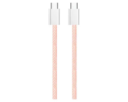 Дата кабель USB-C to USB-C 1.0m 60W 3.0А pink ColorWay (CW-CBPDCC061-P)