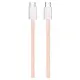 Дата кабель USB-C to USB-C 1.0m 60W 3.0А pink ColorWay (CW-CBPDCC061-P)