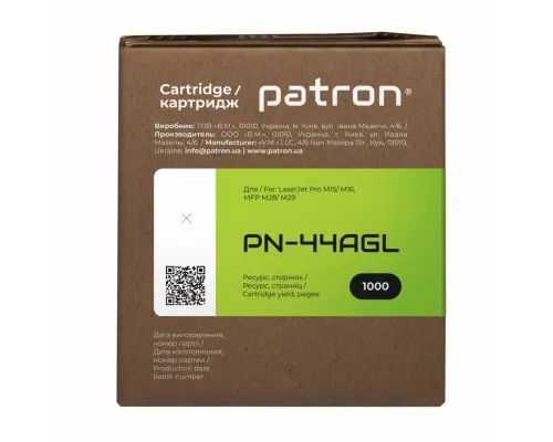 Картридж Patron HP LJ CF244A GREEN Label (PN-44AGL)